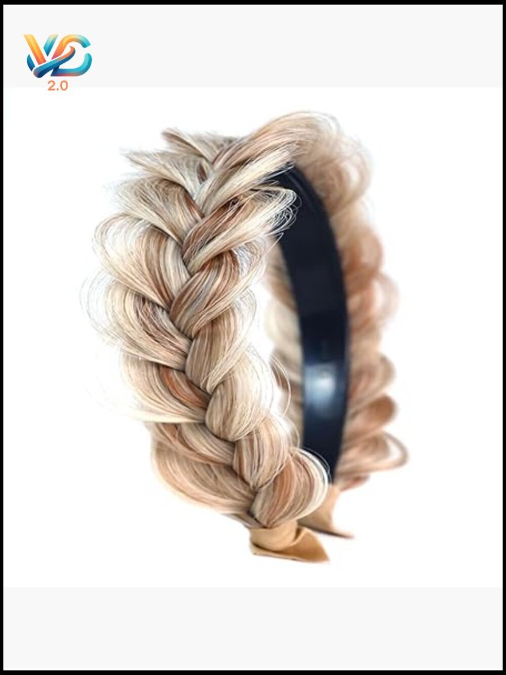 Wide Braided Headband Hair Hoop for Women Messy Chunky Braid Stretch Fit